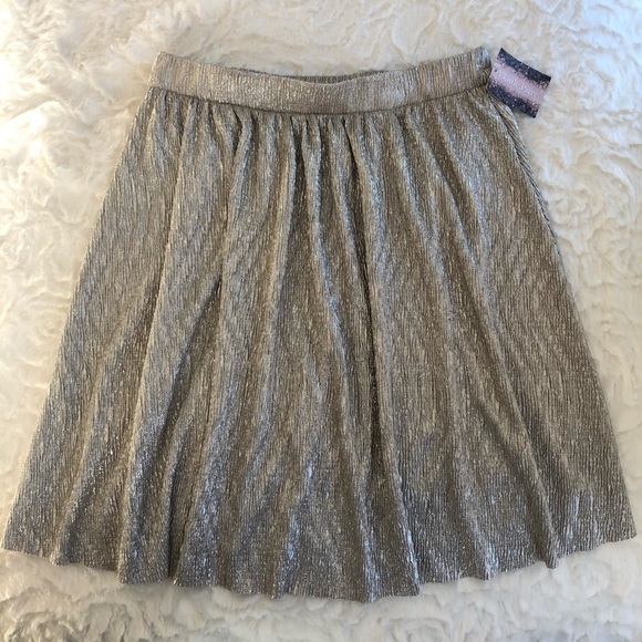 NWT Silver Metallic Xhilaration Skirt - Picture 2 of 3